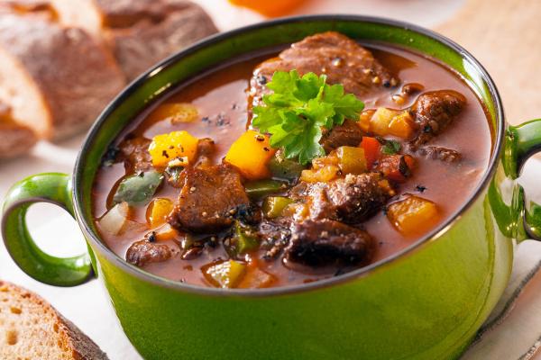 Homely broths and stews during winter